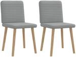 vidaXL Esszimmerst&uuml;hle 2 Stk Hellgrau Stoff 4101144