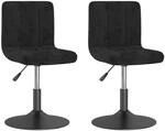 vidaXL Esszimmerst&uuml;hle 2 Stk Drehbar Schwarz Samt 334260