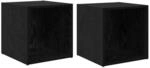 vidaXL TV-Schrankset 2-Tlg Schwarz 37 x 35 x 37,5 cm Holzwerkstoff 875091