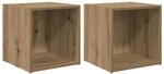 vidaXL TV-Schrankset 2-Tlg Artisan-Eiche 37 x 35 x 37,5 cm 875089