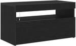 vidaXL TV-Schrank Schwarz 75 x 35 x 40 cm Holzwerkstoff 862557