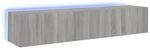 vidaXL TV-Wandschr&auml;nke mit LED-Leuchten 2 Stk Grau Sonoma 80x35x31 cm 837292