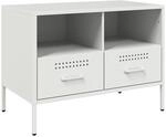 vidaXL TV-Schrank Wei&szlig; 68x39x50,5 cm Stahl 843052