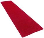 Snapstyle Hochflor Velours Teppich L&auml;ufer Mona Rot 100x100cm