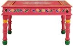 vidaXL Couchtisch Rosa Handbemalt Massivholz Mango