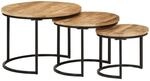 vidaXL Satztische 3 Stk Raues Massivholz Mango 353901