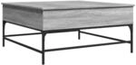 vidaXL Couchtisch Grau Sonoma 95x95x45 cm Holzwerkstoff und Metall 3217067