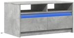 vidaXL LED-Couchtisch Betongrau Holzwerkstoff 851994