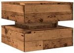 vidaXL Couchtisch mit LED-Leuchten Altholz-Optik 50x50x40 cm 857716