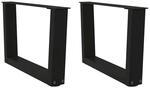 vidaXL Couchtischbeine V-Form 2 Stk Schwarz 60x30-31,3 cm Stahl 4012612