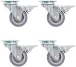 vidaXL Lenkrollen mit Doppelbremsen 4 Stk 50 mm 143418