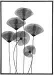 Gilde Wandrelief Mohn Schwarz 70 cm x 50 cm