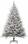 vidaXL K&uuml;nstlicher Vorbeleuchteter Weihnachtsbaum mit Kugelset Gr&uuml;n 3395412