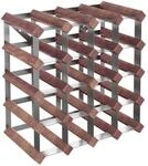 vidaXL Weinregal f&uuml;r 20 Flaschen Braun Massivholz Kiefer 41,5 x 22,5 x 41,5 cm