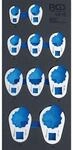BGS Werkstattwageneinlage 1 3 Hahnenfu&szlig;schl&uuml;ssel Satz 10 Mm 12 5 Mm 1 2 Zoll 20