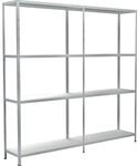 Schulte Set 1 Steckregal und 1 Anbauregal Wei&szlig; 180 cm x 180 cm x 35 cm