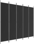 vidaXL 5 Tlg Paravent Schwarz 250x220 cm Stoff 350205
