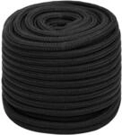 vidaXL Bootsseil Schwarz 16 mm 100 m Polypropylen 152521
