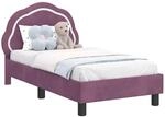 vidaXL Kinderbettgestell mit Kopfteil Lila 70 x 140 cm Samt 42010898