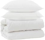 vidaXL Decke mit Kissen 3-Tlg Wei&szlig; Mikrofaser 3378071