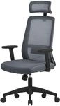 ML-Design B&uuml;rostuhl Ergonomisch Grau Mesh Drehstuhl mit Rollen