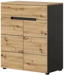 Inn.Furn Schuhkommode Eiche Grau 80 cm mit Soft-Close Cooper