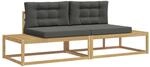 vidaXL Outdoor-Sofagarnitur Wei&szlig; 230,5 x 83 x 73 cm Polyester 3386991