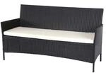 PROREGAL 3-Sitzer Poly-Rattan Gartenbank Halden HxBxT 82x154x60cm Sitzbank Bank