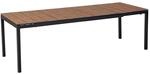 Beliani Gartentisch TOFANE Heller Holzfarbton Schwarz 198x90x77