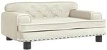 vidaXL Kindersofa Creme 70x45x30 cm Samt 3196299