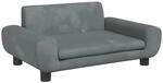 vidaXL Kindersofa Dunkelgrau 70x45x33 cm Samt 3196388