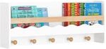 SoBuy Kindergarderobe mit Ablage Kinderregal B&uuml;cherregal Wandregal Wei&szlig; KMB78-W