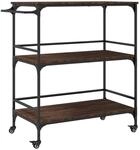 vidaXL K&uuml;chenwagen Braun Eichen-Optik 100,5x50x105 cm Holzwerkstoff 842335