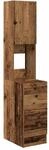 vidaXL K&uuml;chenschrank mit Regal Altholz 35 x 50 x 180 cm Holzwerkstoff 871377