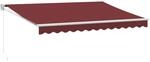 vidaXL Markise Manuell Weinrot 350x250 cm 3215294