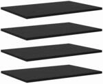 vidaXL Regalbrett 4 Stk Schwarz 60 x 40 x 1,5 cm Holzwerkstoff 875056