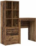 vidaXL Schreibtisch mit Schubladen 2-Tlg Altholz 3337303