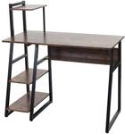 MCW Schreibtisch mit Regal K68 Braun