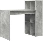 vidaXL Tisch mit Regal Beton Grau 108 x 55 x 103,5 cm Holzwerkstoff 869461