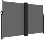 Furnicato Seitenmarkise Ausziehbar 160x600 Cm Anthrazit Polyester Mit...