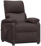 vidaXL Relaxsessel Elektrisch Dunkelbraun Stoff 3098429