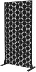 ML-Design Metall-Sichtschutz Milano 90x180 cm Schwarz aus Stahl