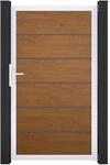GroJa Tor 1-flg. Basicline Premium 100 cm x 180 cm Golden Oak Rahmen EV1