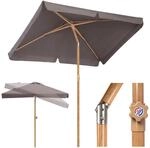 Sekey Rechteckiger Sonnenschirm 200 x 125 cm in Holzoptik mit UV50+ f&uuml;r Balkon...