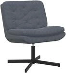 vidaXL Drehender Entspannungsstuhl Dunkelgrau 63 x 75 x 76 cm Samt 42007361