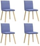 vidaXL Esszimmerst&uuml;hle 4 Stk Jeansblau Stoff 3315365
