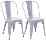 MCW Stuhl A73 Metall 2er-Set Grau