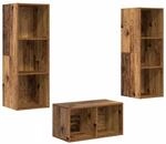 vidaXL TV-Schrank-Set Altholz 37 x 37 x 107 cm Holzwerkstoff 3393363