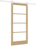 vidaXL Schiebet&uuml;r Natur 93 x 202 cm Massivholz Kiefer und Glas 3332427