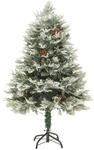 vidaXL Weihnachtsbaum mit LEDs Kiefernzapfen Gr&uuml;n 150 cm PVC PE Modell 2